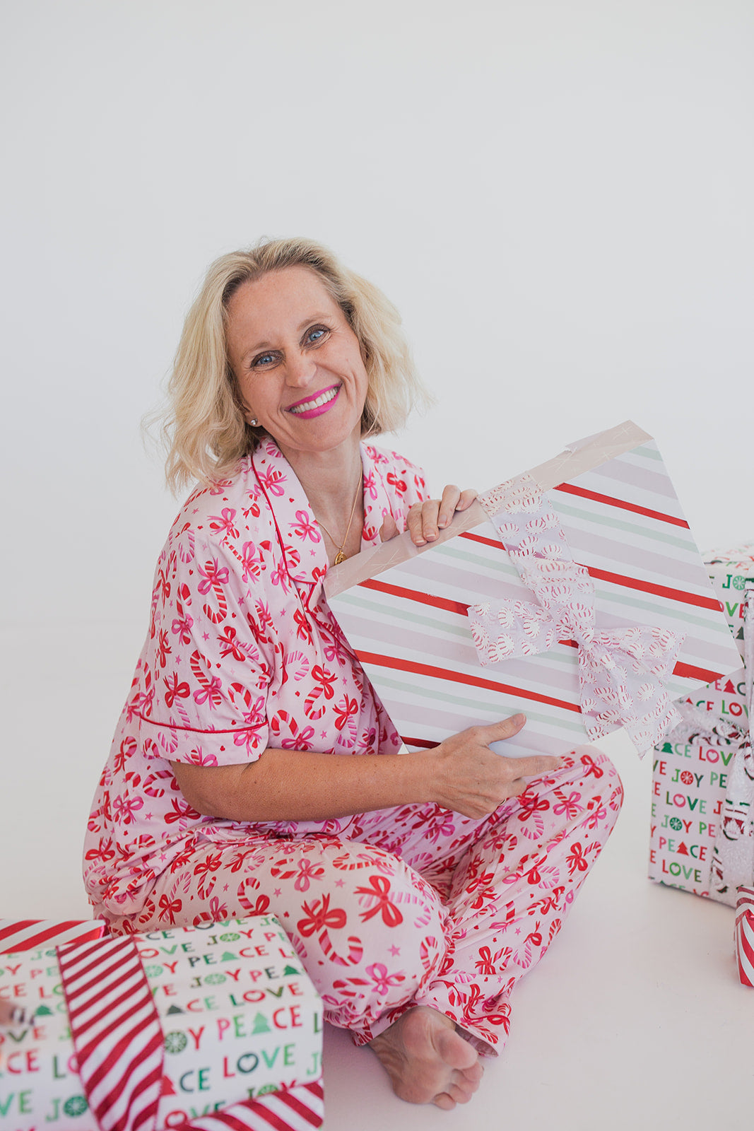 Candy Cane Bamboo Christmas Pajamas