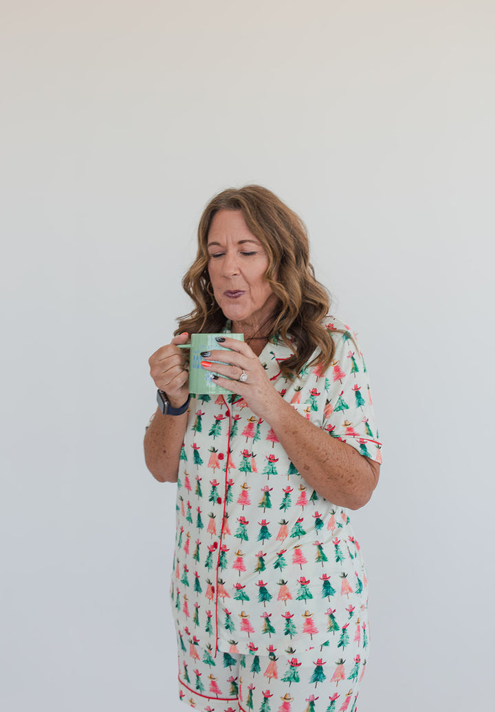 Cowboy Christmas Bamboo Pajama Short Set