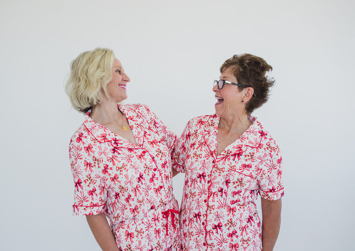 Red Bow Bamboo Christmas Pajamas