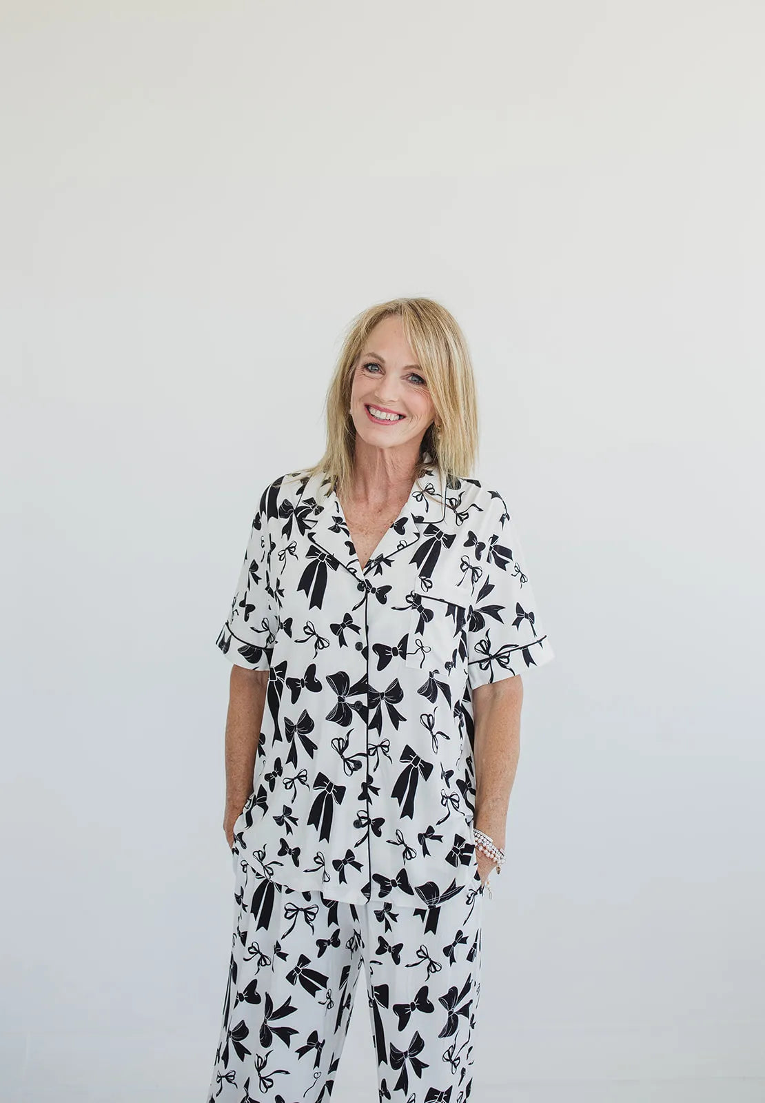 Black & White Bows Sleepwear
